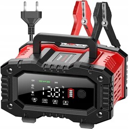Raddrizzatore elettromagnetico Foxsur da 12V e 24V 20A con display LCD