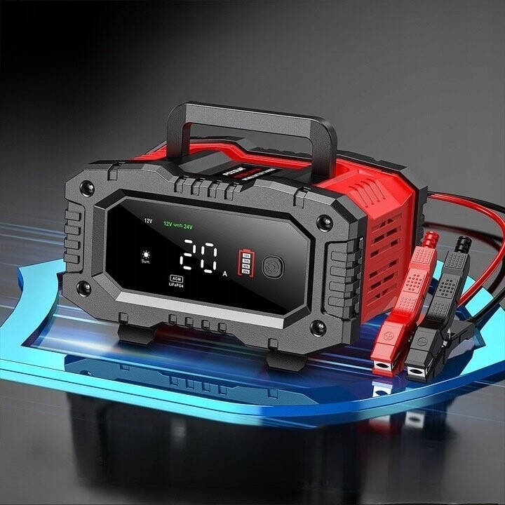 Foxsur 12V and 24V 20A Electromagnetic Rectifier with LCD