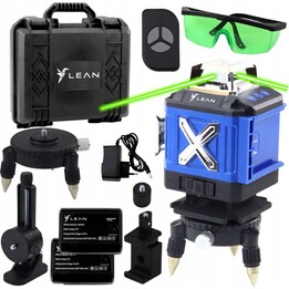 Niveau laser 4D à 16 lignes, avec mallette de transport, 2 piles, bleu