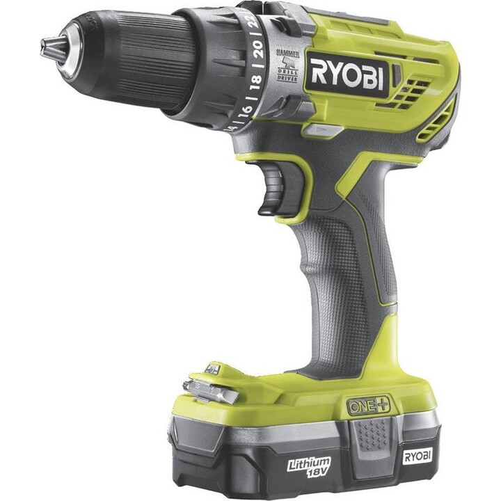 Ryobi R18DD3-220S 18V 2.0 Ah Li-ion Cordless Drill/Driver
