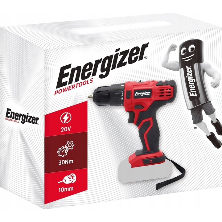 Berbequim sem fios Energizer de 20 V sem bateria