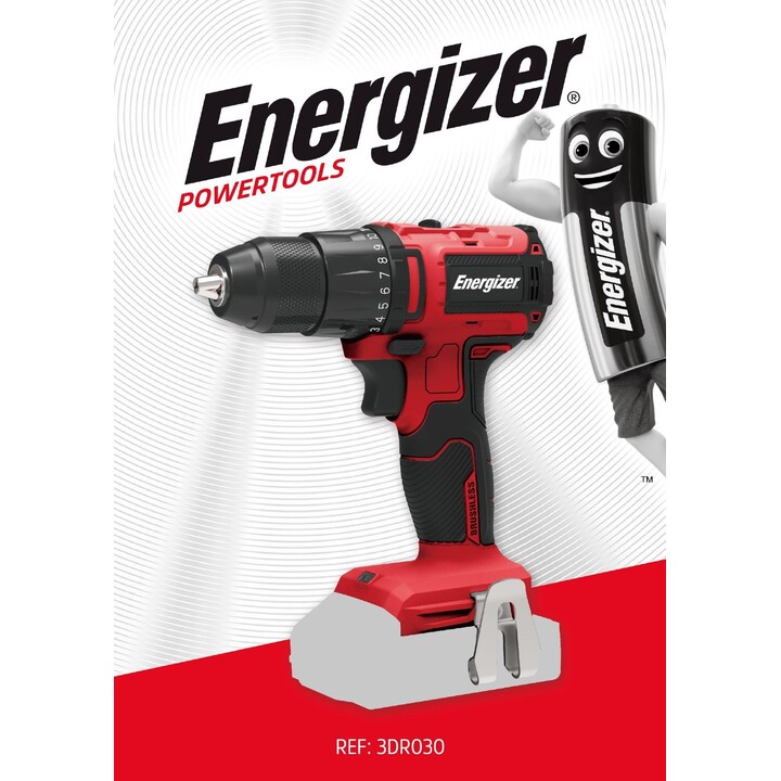 Furadeira sem escova Energizer 20V (sem bateria)