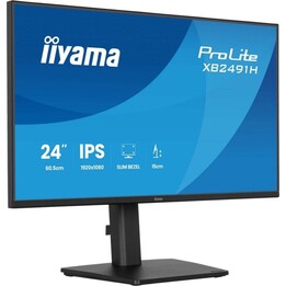 Monitor iiyama ProLite XB2491H-B1 de 24", Full HD, 120 Hz, IPS, moldura fina e altura ajustável