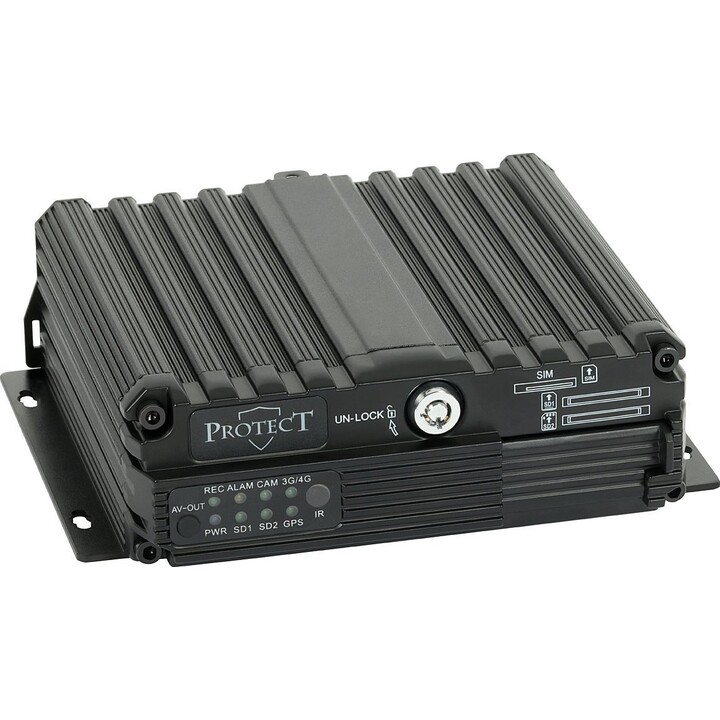 PROTECT-316 è un DVR mobile a 4 canali, compatibile con AHD, PAL e IP.