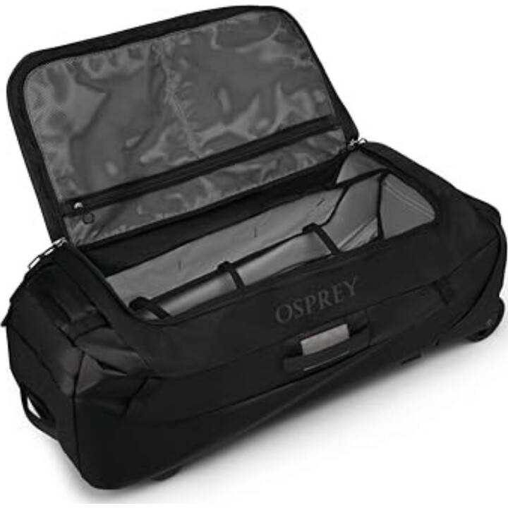 Mala de viagem com rodas Osprey Transporter de 120 litros, preto puro