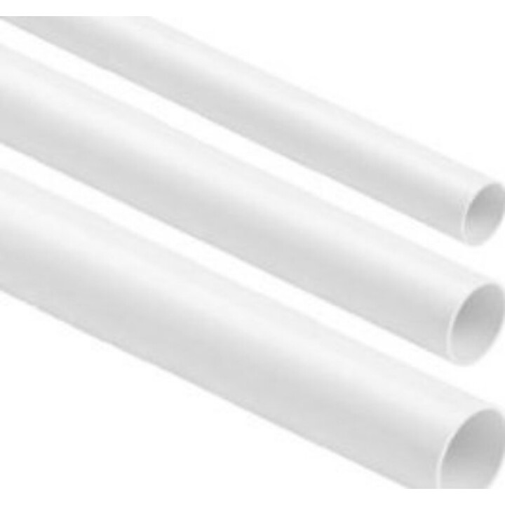 Tubo rigido e liscio per impianti elettrici, colore bianco, RL-28, 2 m (confezione da 25 pezzi).