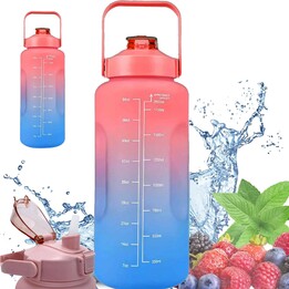 Botella Motivacional Extralink, Bidón de Agua, 2000ml, Rojo-azul, But-994