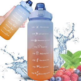 Garrafa de água motivacional Extralink, 2000ml, azul-laranja, But-993