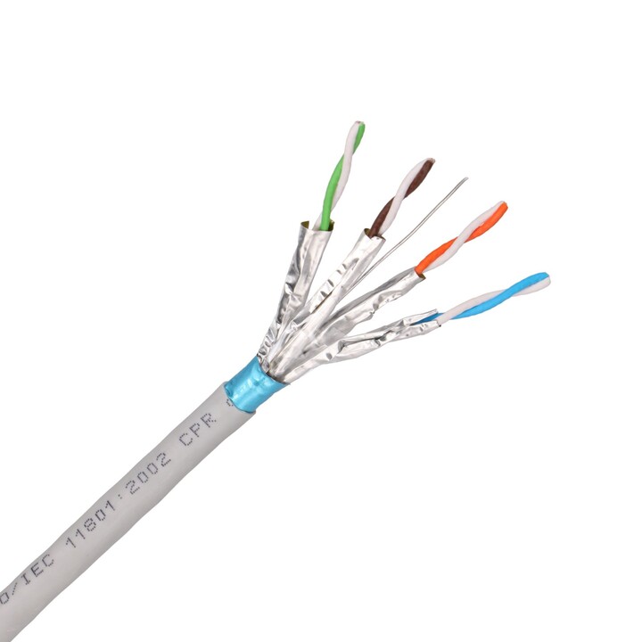 Câble réseau Extralink Cat6a FFTP (F/FTP) intérieur | Paire torsadée | 50 m