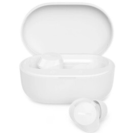 Fones de ouvido Bluetooth Philips TAT1300WT com estojo de carregamento / 6 horas de duração da bateria / Branco