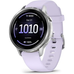 Garmin Venu 4 41 mm WiFi GPS Silber mit periwinkle Silikonband