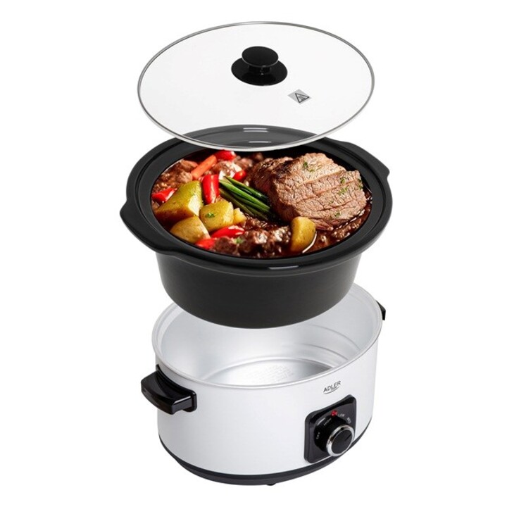 Adler AD 6413W Mijoteuse 5,8 l Blanc
