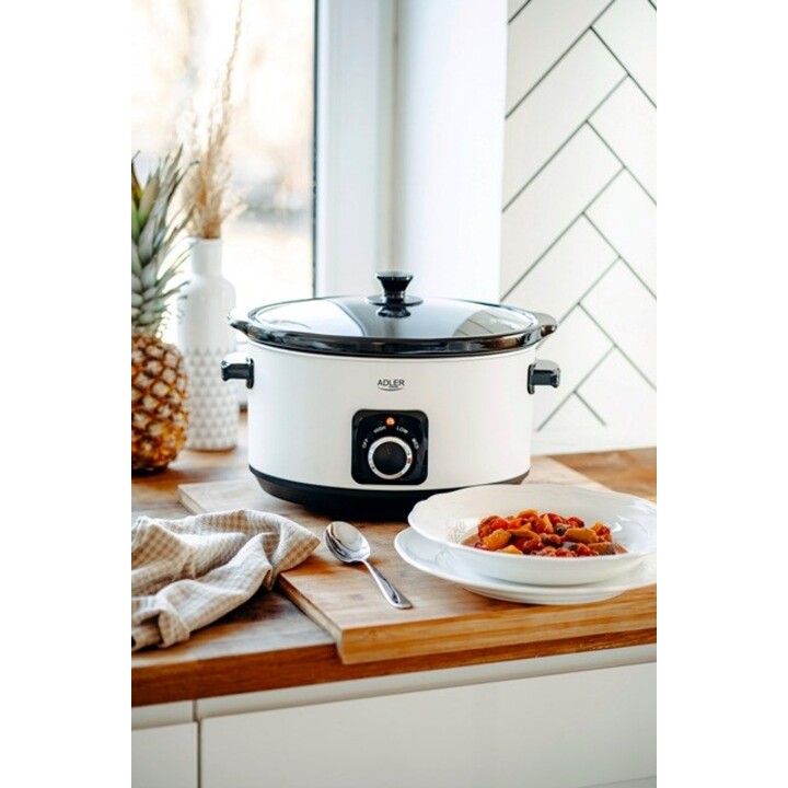 Adler AD 6413W Mijoteuse 5,8 l Blanc