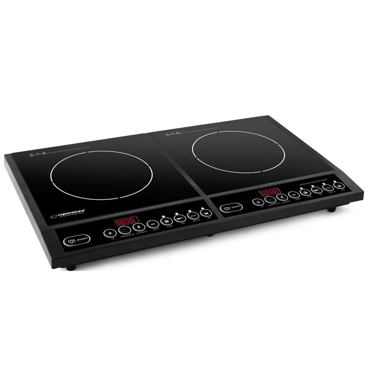 Induction hob, adjustable two-burner hob, 2000W + 2000W power.