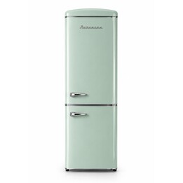 Refrigerador retrô Ravanson LKK-315RM 597 mm x 707 mm x 1943 mm | 315 litros | Totalmente livre de gelo | Classe E | Cor menta