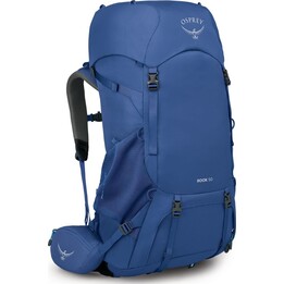 Sac à dos de randonnée Osprey Rook 50 litres, couleur « Astrology Blue Blue Flame »