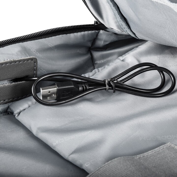 Mochila Modecom SMART 15, preta/cinza, em poliéster.