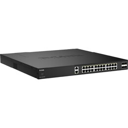 Switch gerido D-Link DXS-1250-28YP/E, 24 portas, RJ-45, 10 Gbps, SFP, PoE