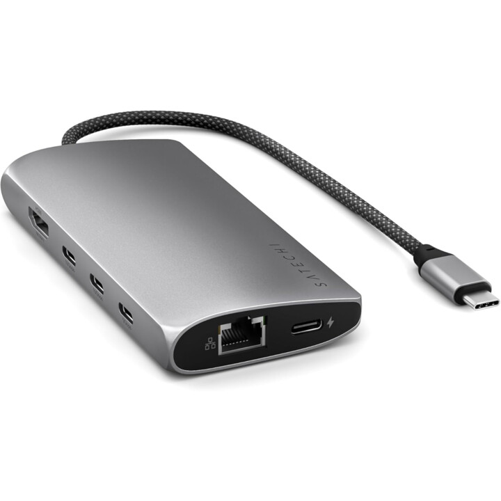 Satechi 8-in-1 USB C Hub with Ethernet, HDMI 8K@30Hz, PD Charging 85W, 4 USB-C 10 Gbps Ports