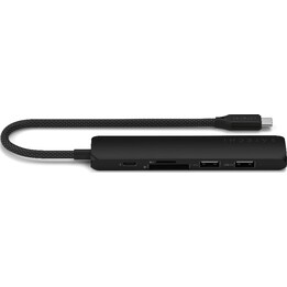 Adaptador Multipuerto Satechi Slim 6 en 1 USB-C - Negro