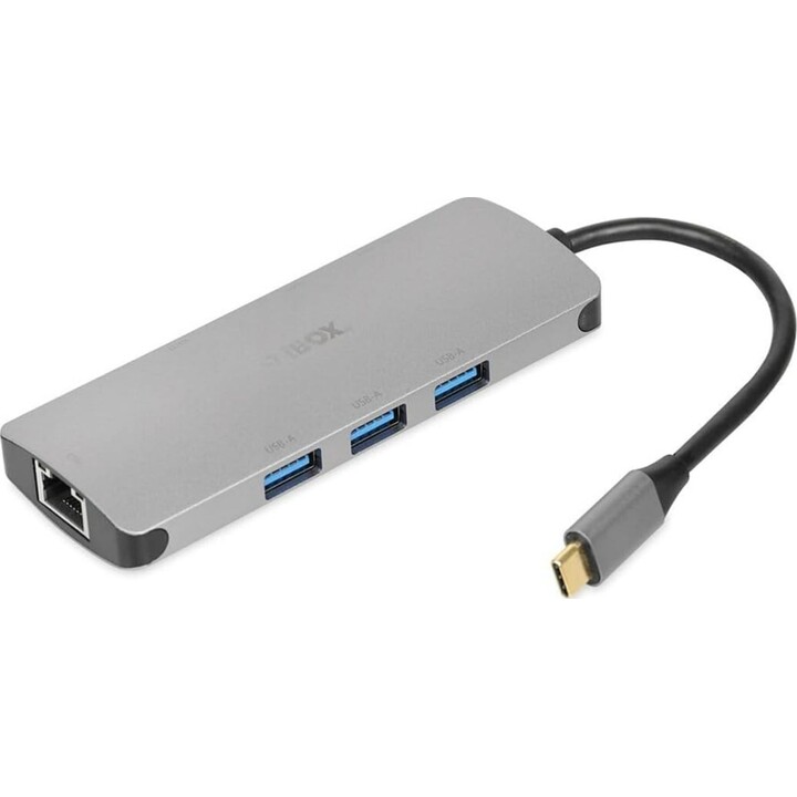 Ibox IUH3RJ4K – Estação de acoplamento/replicador de portas para computador portátil com USB 3.2 Gen 1 (3.1 Gen 1) Tipo C