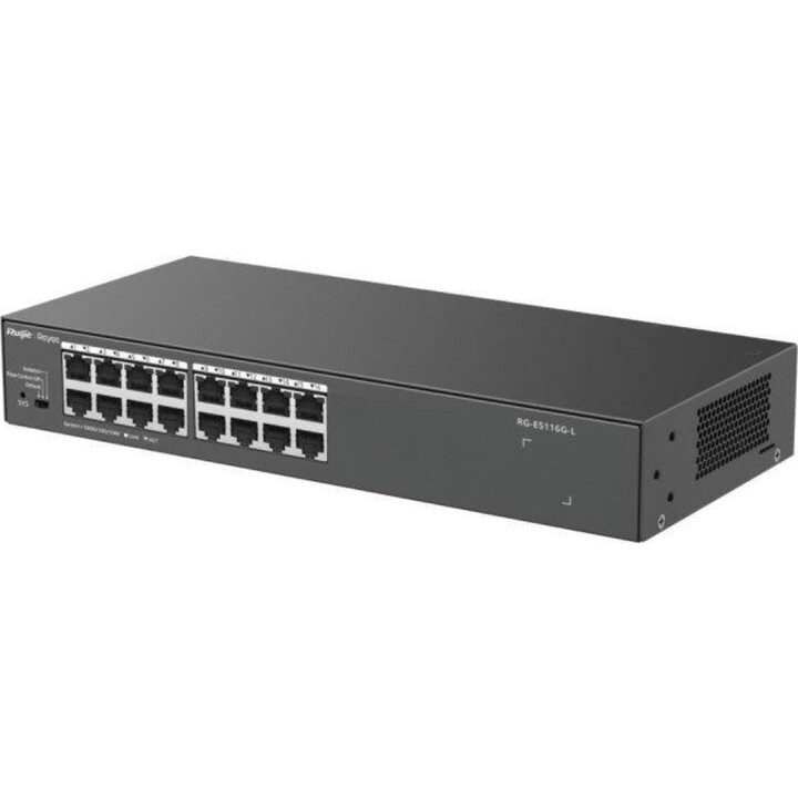Ruijie RG-ES116G-L switch non gestito Gigabit a 16 porte, корпус metallico, nero
