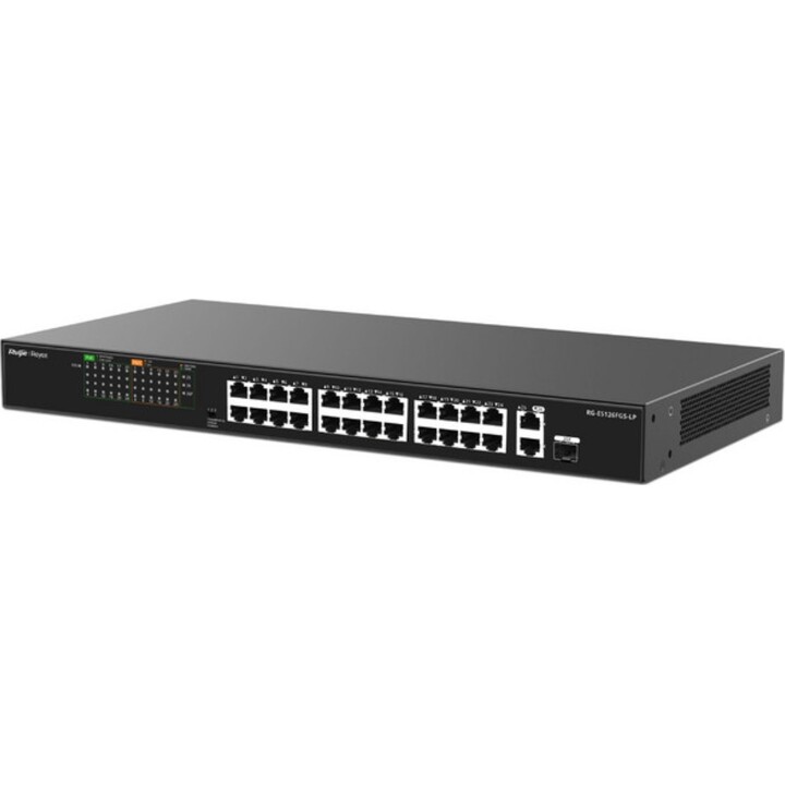 Ruijie Reyee RG-ES126FGS-LP switch PoE+ 24 porte 10/100, 2 Gigabit, metallo