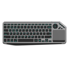 Techly ICTB9801TB Tastatur Universal RF Wireless + Bluetooth QWERTY US Englisch Schwarz