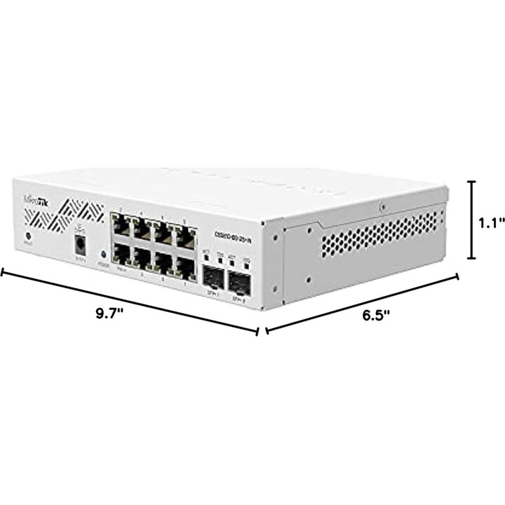 MikroTik - CSS610-8G-2S+in - Commutateur intelligent « Cloud » 610-8G-2S+in avec 8 ports Gigabit