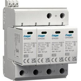 SPA931 SPD ÜBERSPANNUNGSSCHUTZGERÄT T1+T2 B+C 4P 4M 12.5/50KA 1.5KV TNS