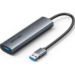 Hub Vention de 5 portas, 5 Gbps, TGXHB, USB-A e USB-C, em alumínio compacto