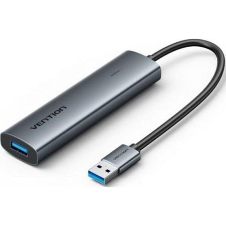 Hub Vention a 5 porte da 5 Gbps TGXHB con connettori USB-A e USB-C, in alluminio compatto