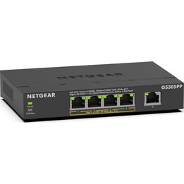 Switch Gigabit Ethernet PoE non gestito a 5 porte Netgear (GS305PP) con 4 porte PoE+