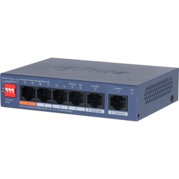 Dahua CS4006-4GT-60-V2 Managed Switch, 6 Gigabit-Ports, 4 PoE L2, Wandmontage