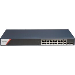 Commutateur Gigabit PoE+ HikVision / Administrable / 16 ports PoE+ à 1 000 Mbps (dont 4 ports PoE++ à 90 W) / 2 ports de liaison