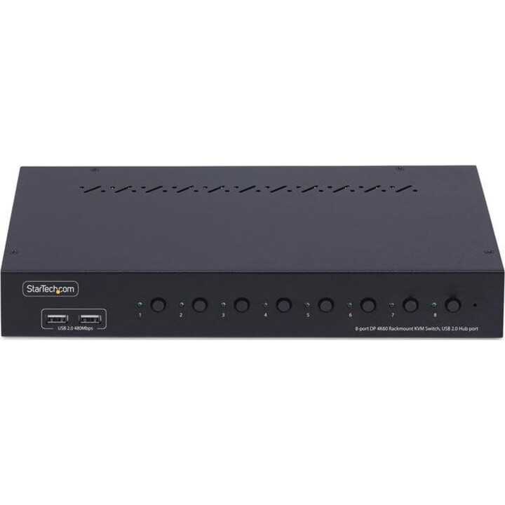KVM-Switch StarTech.com R8AD122-KVM-SWITCH, 8 Anschlüsse, DisplayPort, 4K, 60 Hz, USB, Rack, 1 HE