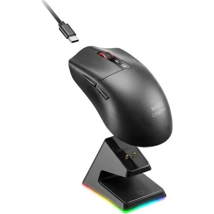 Mars Gaming MMW-ELITE Wireless Mouse 20000 DPI Tri-Mode OLED Black