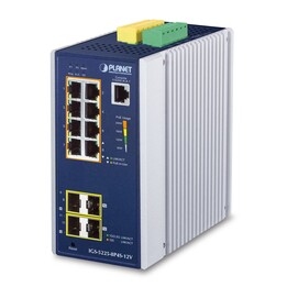 PLANET Industrial 8-Port GE PoE+ 2*1G SFP+ 2*2,5G SFP - 8-Port Managed L2+ Gigabit Ethernet (10/100/1000) Power over Ethernet (P