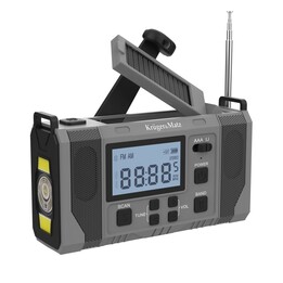 Radio solar, radio portátil de emergencia SOS, batería externa de 10000 mAh, linterna, dinamo, Kruger&Matz