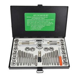 Conjunto de machos e cossinetes ROCKFORCE com 40 peças