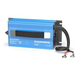 Caricabatterie EUROPOWER CH-LFP/24/25 per batterie LiFePO4 da 29,2 V 25 A con connettore M8.