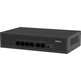 Switch Imou SF106P de 6 portas, 4 PoE e 2 uplinks.