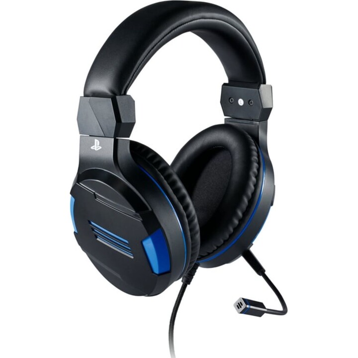 Bigben Gaming Headset for PC/PS4, Black/Blue