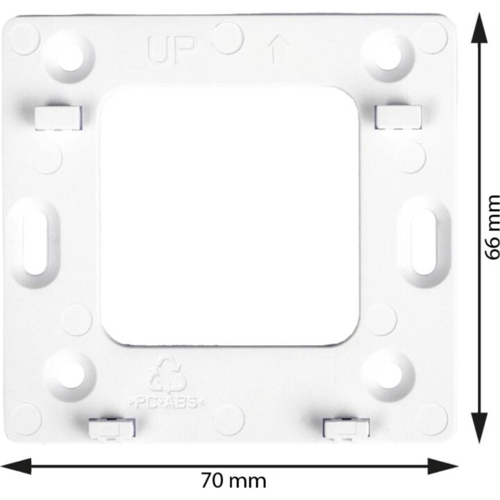 Termostato, alimentado por bateria, branco, ZigBee/868MHz, para montagem em superfície.