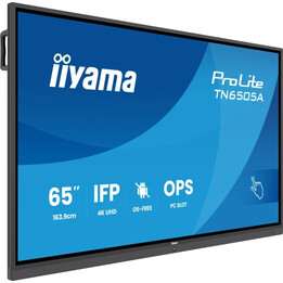 Iiyama 65" Ifp Os-free, 40-ptsir+ With,ag / Bacteria Coating Uhd Mm 2x20w Front+20w Sbuw, Vga, Hdmi 2x, Dp, Usb-c 65w Pd, P