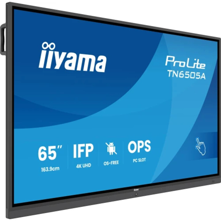 Iiyama 65" Ifp Os-free, 40-ptsir+ With,ag / Bacteria Coating Uhd Mm 2x20w Front+20w Sbuw, Vga, Hdmi 2x, Dp, Usb-c 65w Pd, P