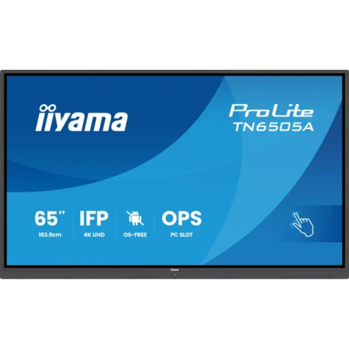 Iiyama 65" Ifp Os-free, 40-ptsir+ With,ag / Bacteria Coating Uhd Mm 2x20w Front+20w Sbuw, Vga, Hdmi 2x, Dp, Usb-c 65w Pd, P