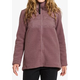 Chaqueta híbrida Didriksons Bibi Fullzip 2 para mujer - Vino desteñido Talla: S