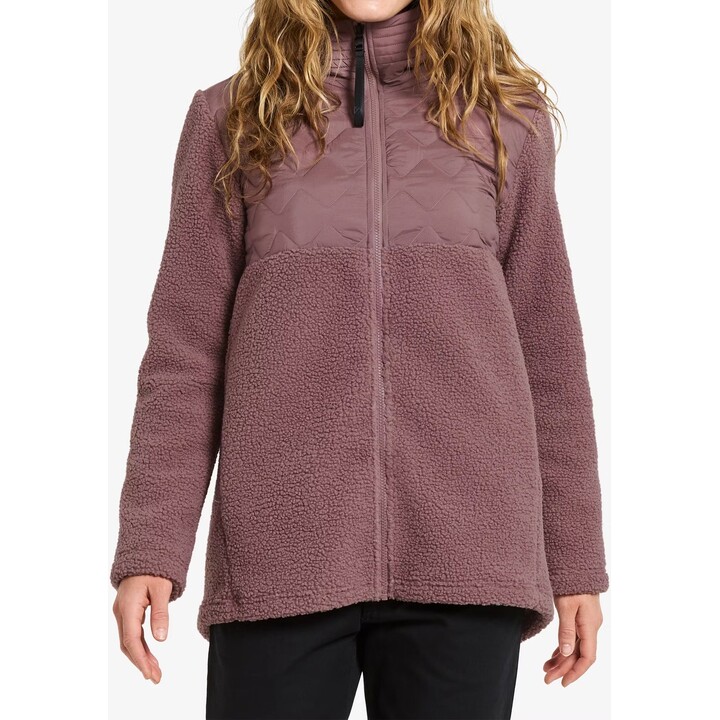 Giacca ibrida da donna Didriksons Bibi Fullzip 2 - Colore bordeaux sbiadito Taglia: S