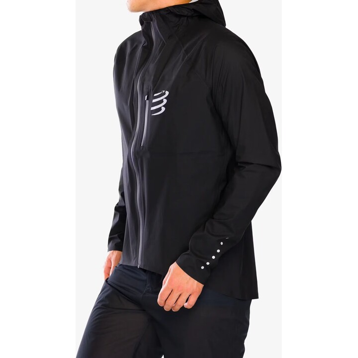 Kurtka do biegania Compressport Thunderstorm Waterproof Jacket - black rozmiar: l